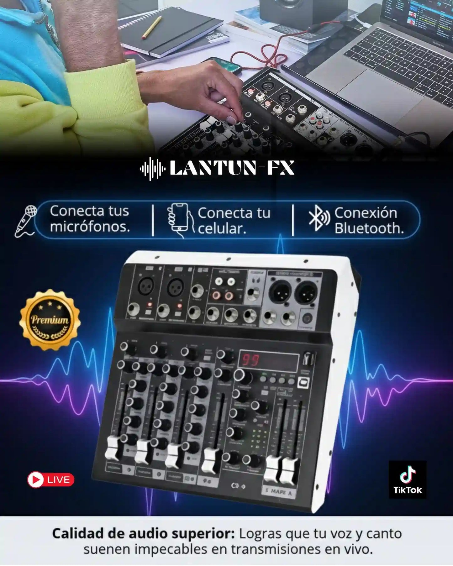 CONSOLA PROFESIONAL 4 CANALES (LIVE & EVENTOS)