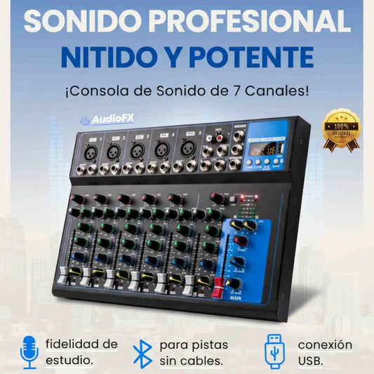MEZCLADORA DE 7 CANALES PROFESIONAL