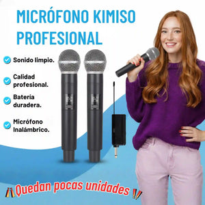 MICRÓFONO INALÁMBRICO KIMISO (DUO) F-S