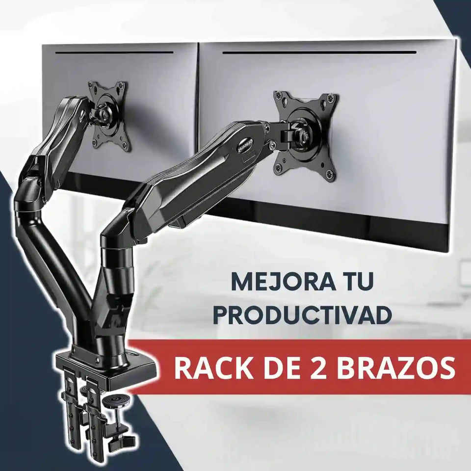 RACK DE 2 BRAZOS PARA MONITORES F-S