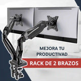 RACK DE 2 BRAZOS PARA MONITORES F-S