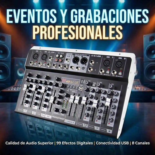 MEZCLADORA DE AUDIO DE 8 CANALES EDICION LIMITADA