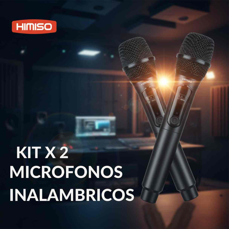 MICRÓFONO INALÁMBRICO DUAL - KIMISO KMS-902MC t-s
