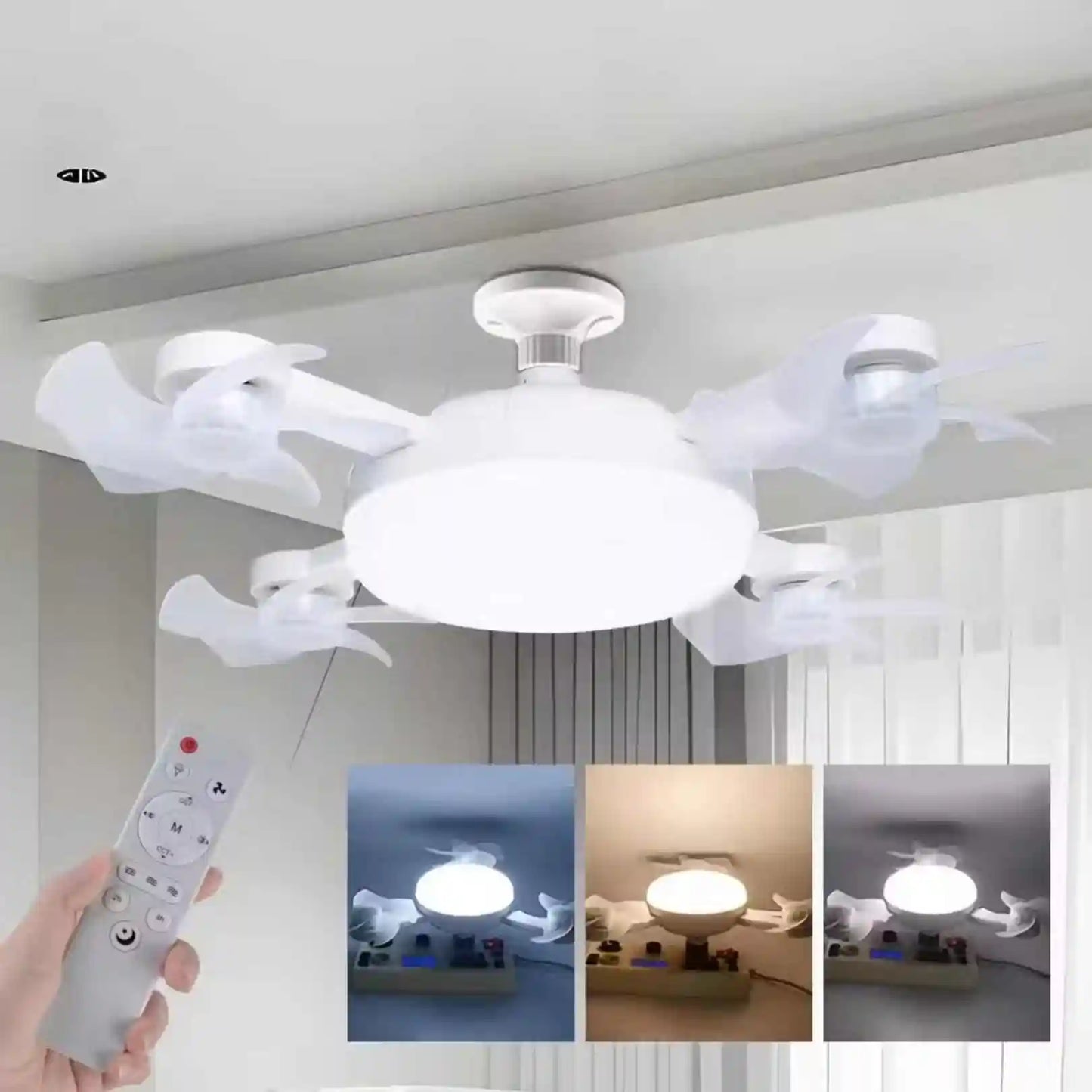 VENTILADOR FOCO LED 2 EN 1