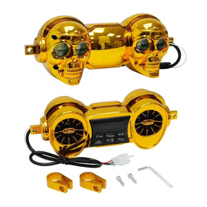 PARLANTE CALAVERA PARA MOTO CON LUZ LED F-S