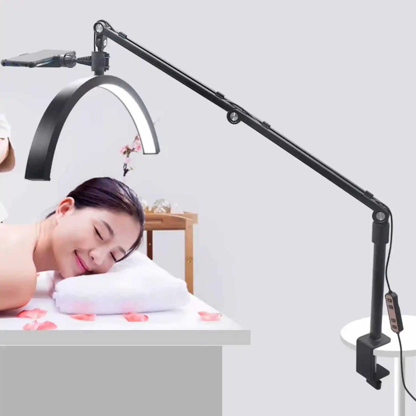 LÁMPARA LED DE MESA MEDIA LUNA