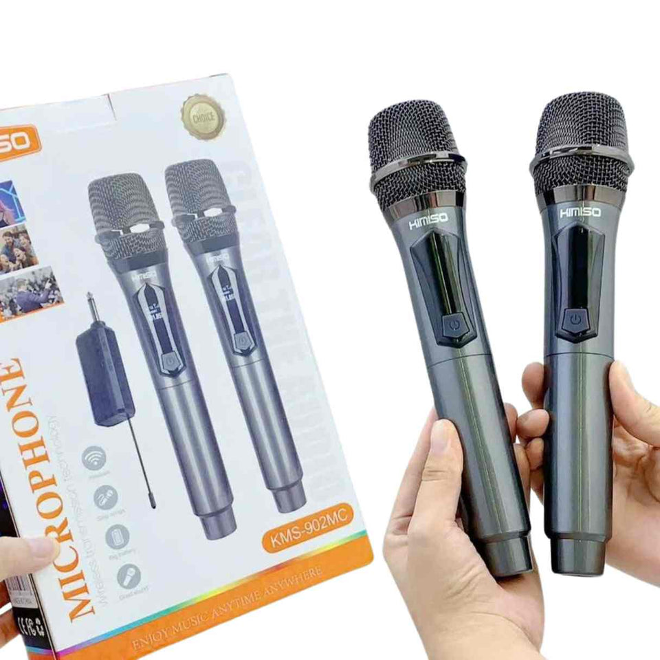 MICRÓFONO INALÁMBRICO DUAL - KIMISO KMS-902MC t-s