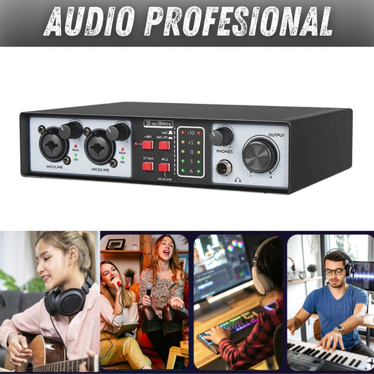 INTERFAZ DE AUDIO PROFESIONAL DE 2 CANALES YX