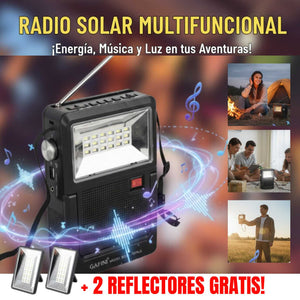 RADIO SOLAR MULTIFUNCIAL(MUSICA+ILUMINACION+POWERBAND)
