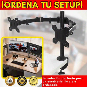 RACK DE MONITOR DE ESCRITORIO (2 BRAZOS) F-S